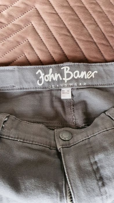 Spodnie chłopięce jeansy 170cm John Baner, szare