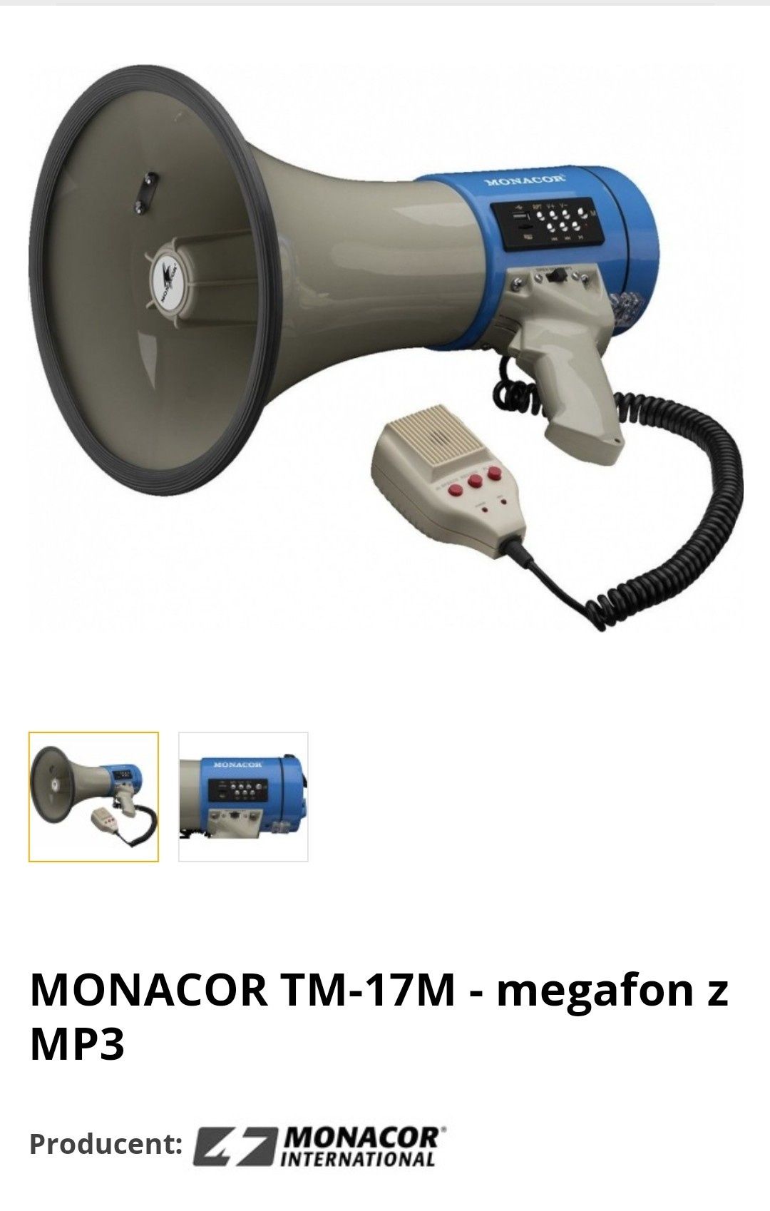 MONACOR tm-17m megafon z mp3