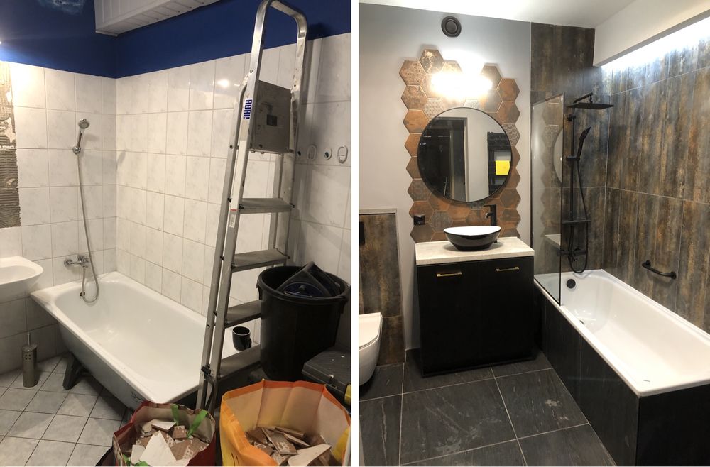 Usługi remontowe kafelkowanie łazienka kuchnia projekt gratis