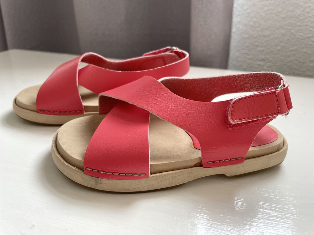 Sandálias rosa Zara 23 , pele