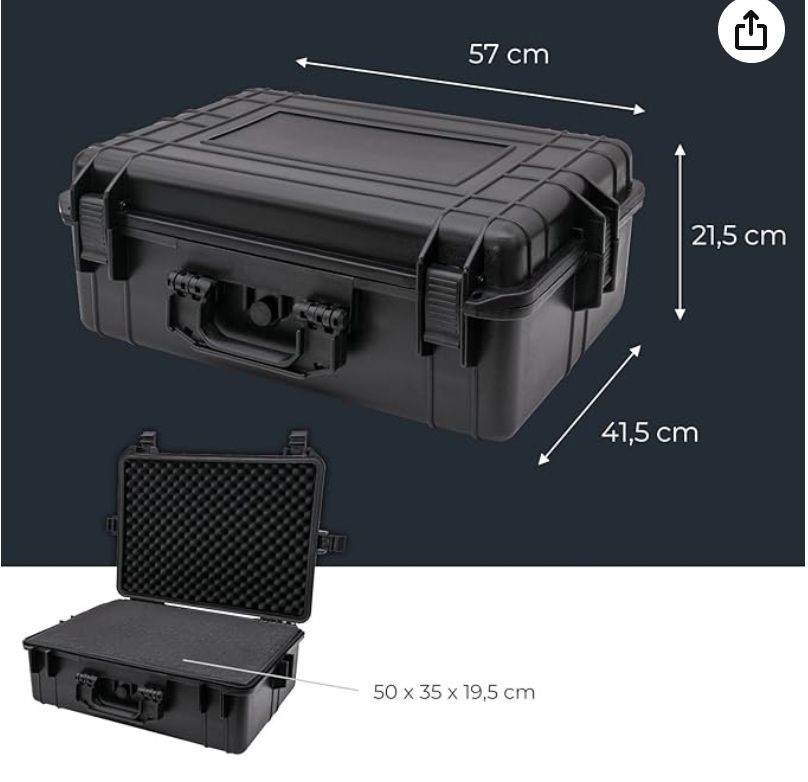 NOVO Caixa Estanque | Hard Case com espuma HMF