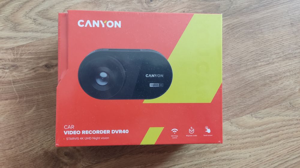 Wideorejestrator Canyon DVR40 UltraHD 4K 2160p Wi-Fi Czarny