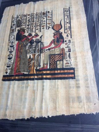 Папирус в рамке под стеклом Египет
