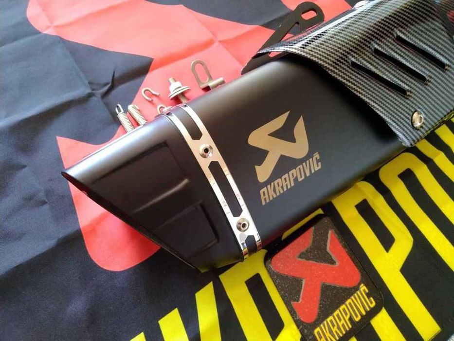Ponteiras de escape R. akrapovic - cinza inox ou preto mate