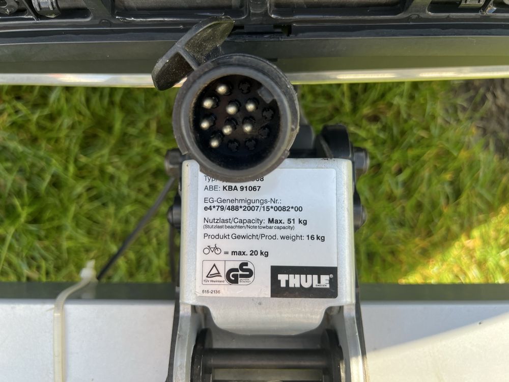 THULE EC 908 na 2 rowery ebike 51kg uchylny bagażnik rowerowy na hak