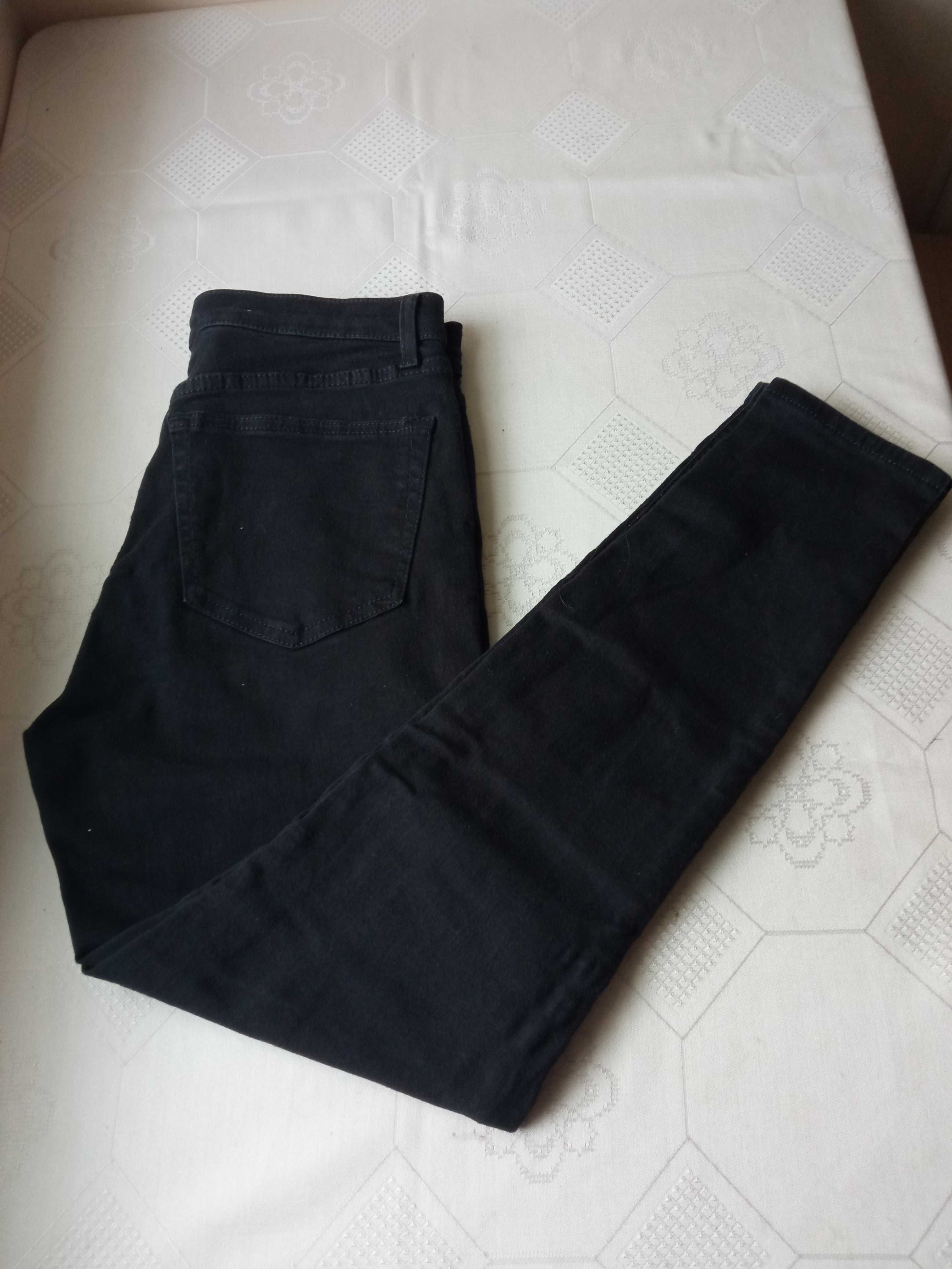 Damskie spodnie jeans elastyczne r S pas 68-74cm