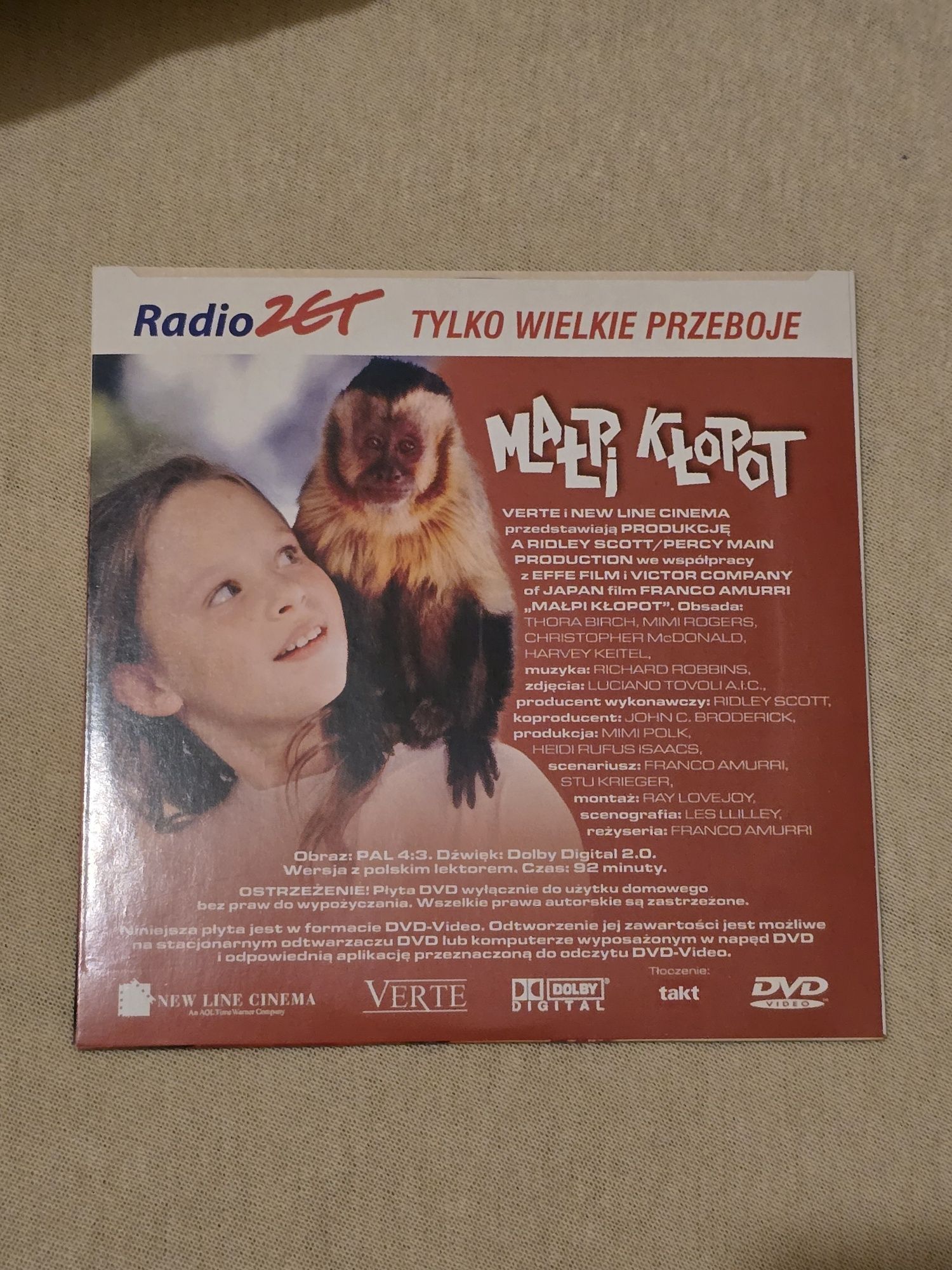 Płyta dvd małpi kłopot film
