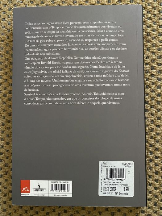 O Tempo envelhece depresa