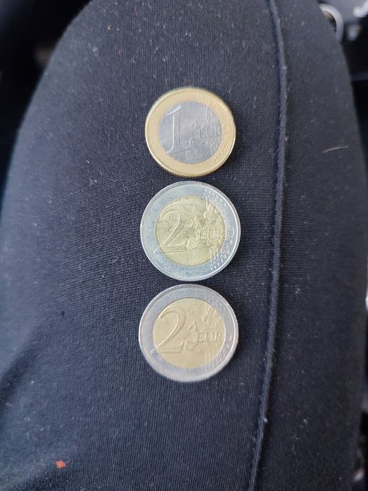 Moedas 1 e 2 euros