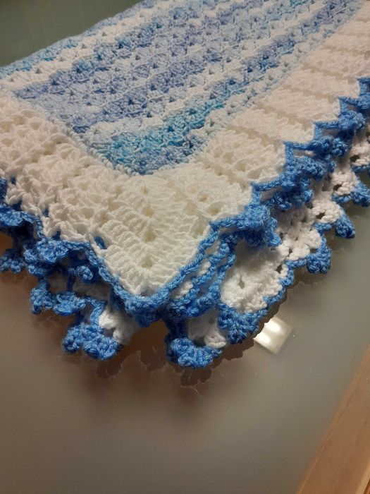 Manta crochê para bebé