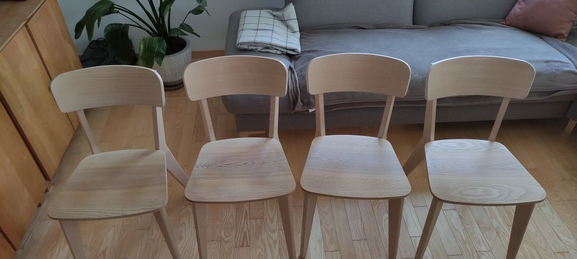 Krzesło drewniane Ikea Lisabo, jesion 6 sztuk