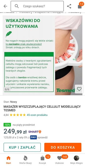 Masażer wyszczuplający cellulit