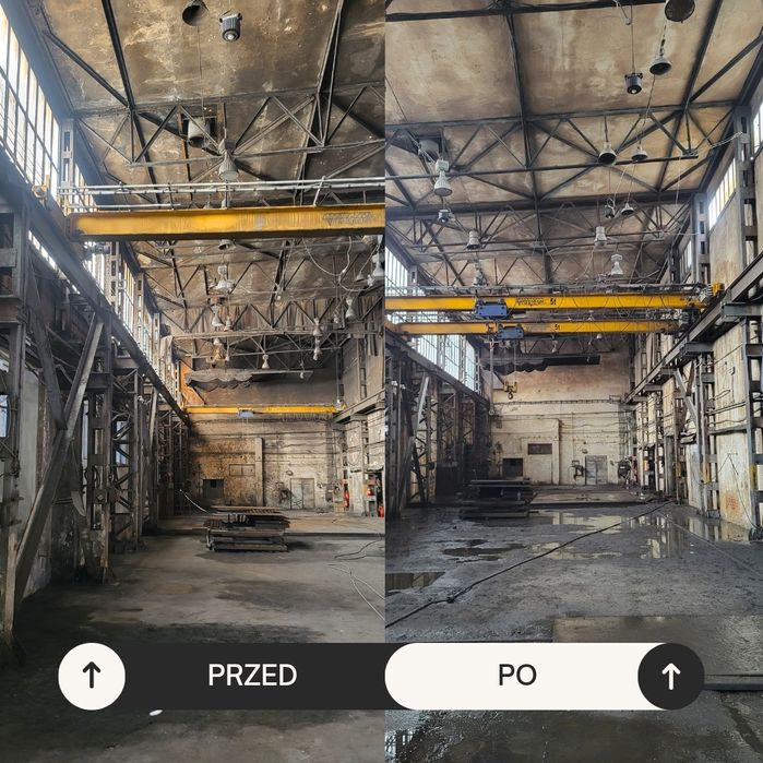 Mycie hal, magazynów. Czyszczenie przemysłowe