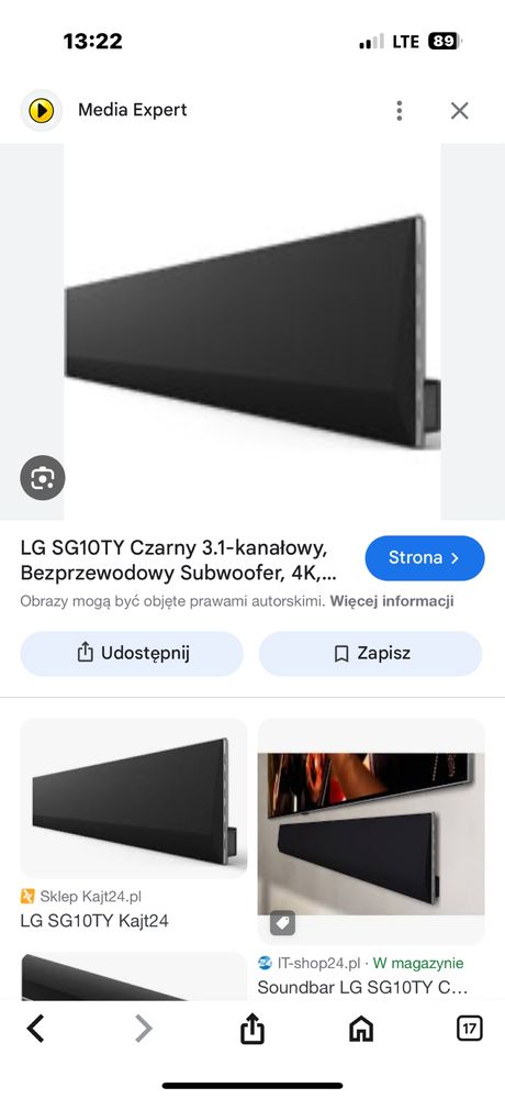 Soundbar lg sg10ty