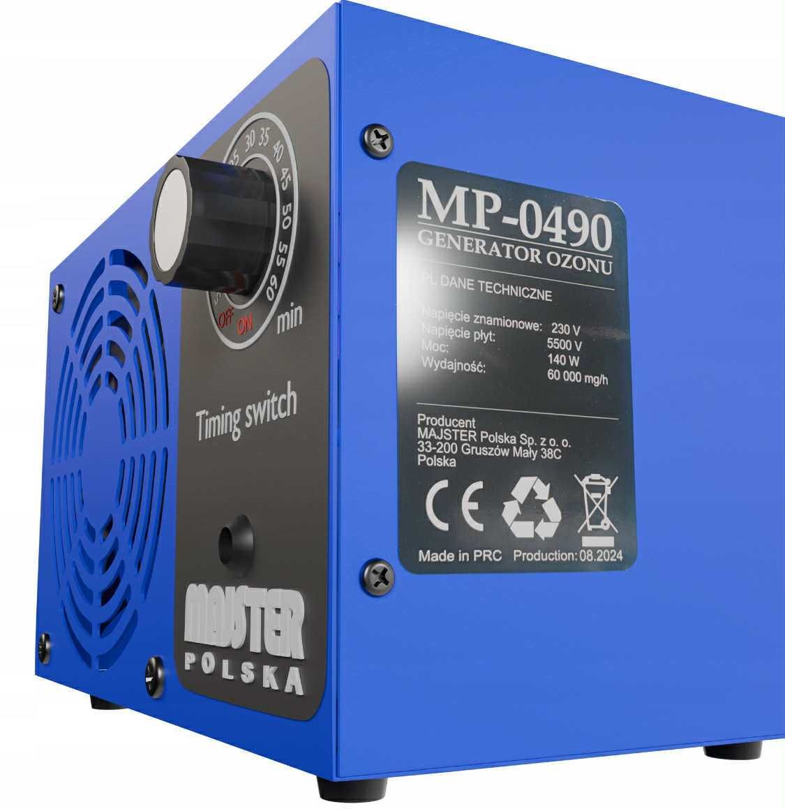 Mocny ozonator 60g h140W do domu auta mieszkania oczyszczacz powietrza