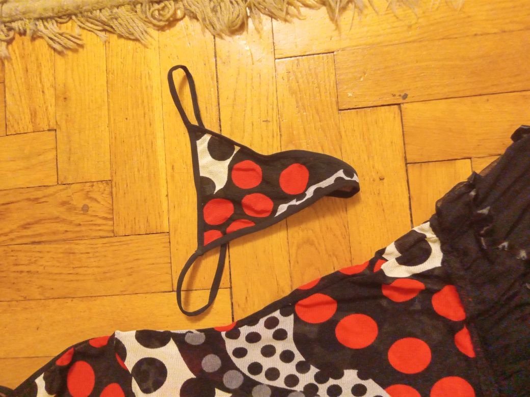 Koszulka ze stringami do spania  L/XL