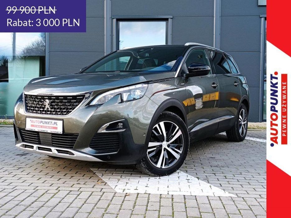 Peugeot 5008 GT Line 1.6 181KM AT *, 2020r. FV23% * 7 MIEJSC * Hak * FullLED * Półs