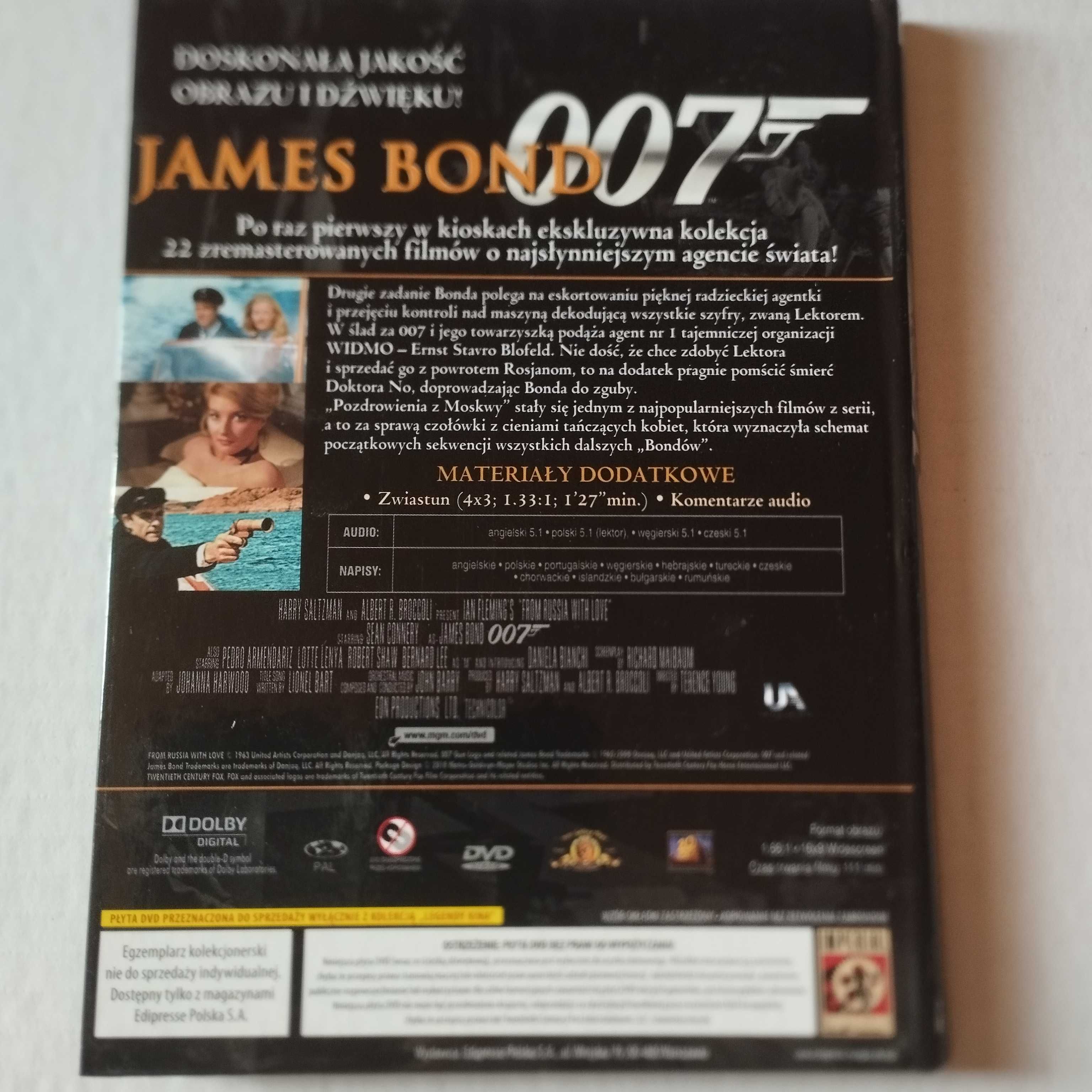 Filmy - Dr.No , Pozdrowienia z Moskwy -.2 płyty DVD.Agent 007 J.Bond.