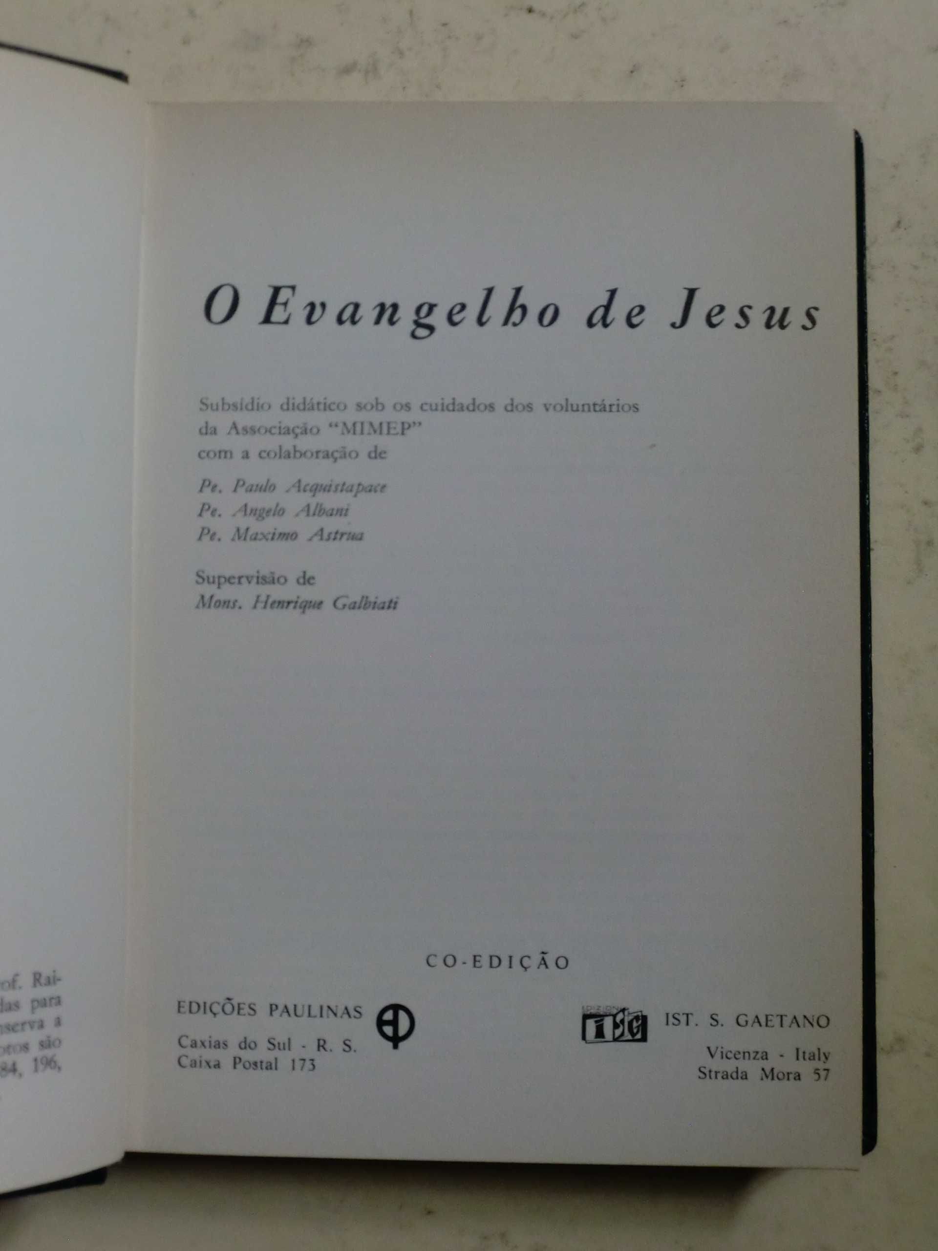 O Evangelho de Jesus - Encadernado - 1971