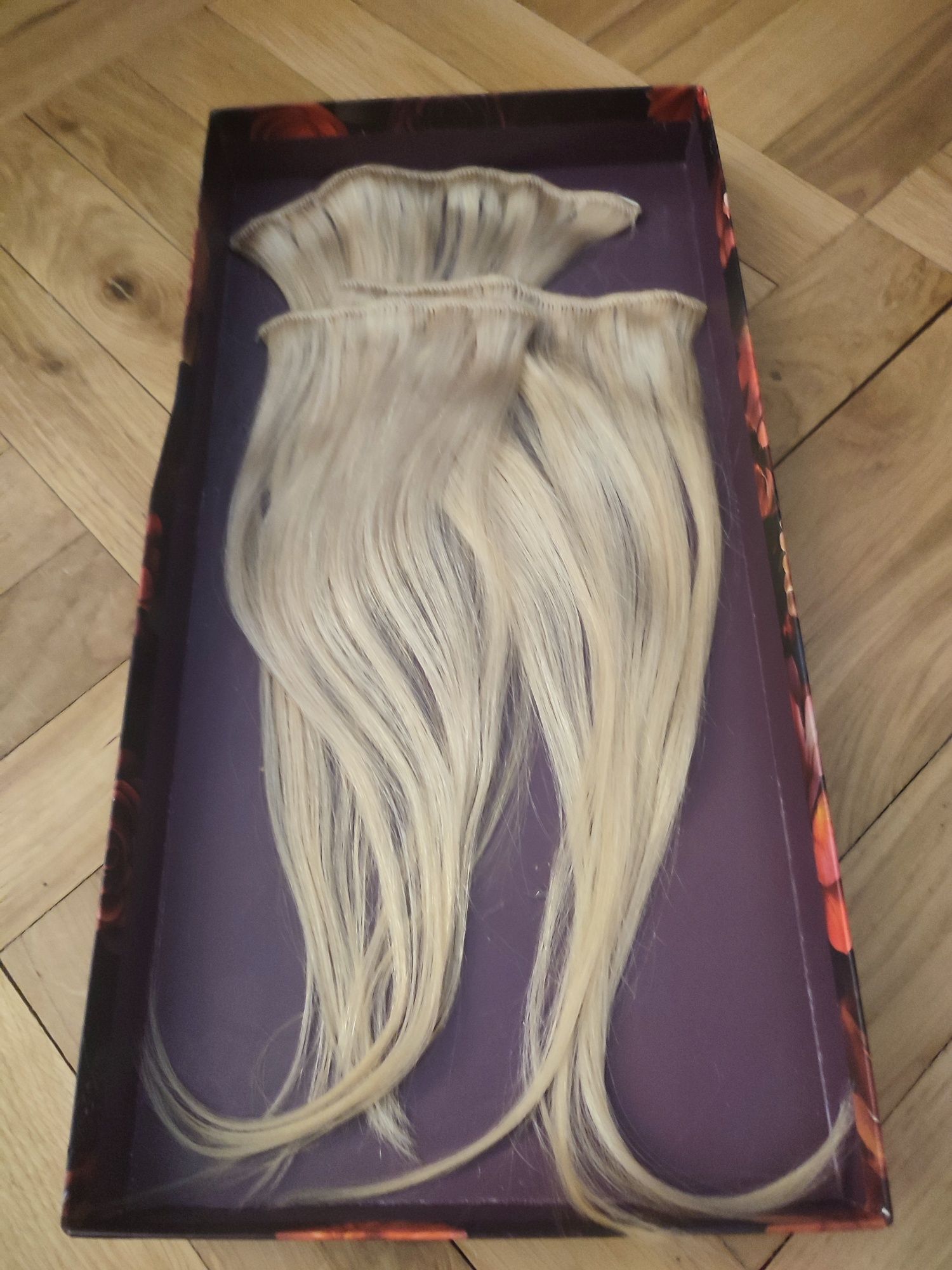 Włosy naturalne indyjskie clip in 35-45 cm, 6 taśm
