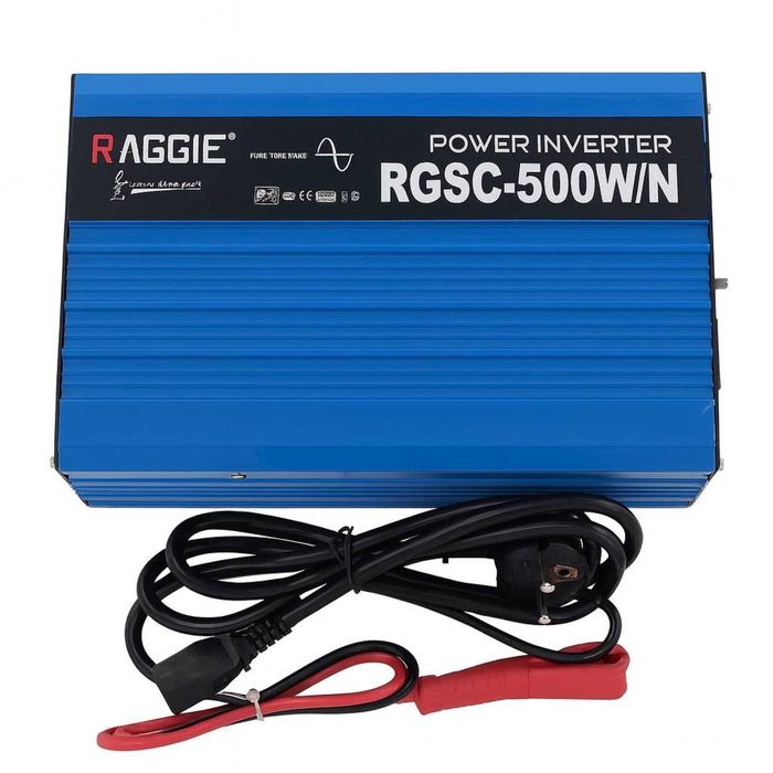 Інвертор-перетворювач з чистою синусоїдою RAGGIE RG-500W/N, 12V, 500ВТ