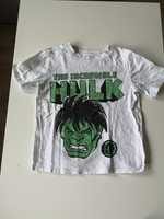 Biała koszulka Hulk h&m 122 cm