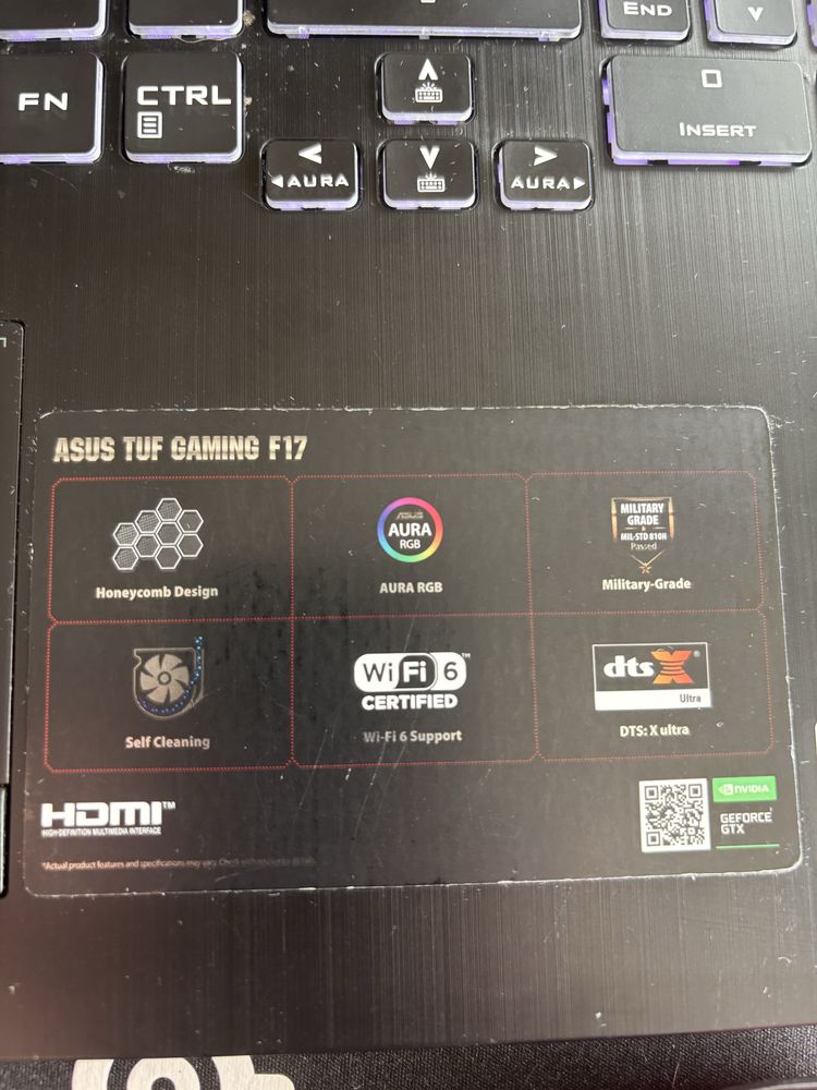 Laptop gamingowy ASUS TUF Gaming F17 FX706LI-H7036T 17,3"