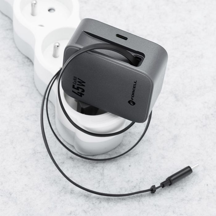 Forcell Ładowarka F-Energy GaN USB C 45W szara