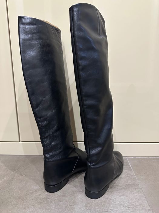 Чорні шкіряні чоботи - рідінги Franco Martini