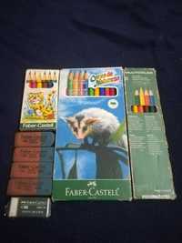 Faber Castell vintage lápis de cor e borrachas