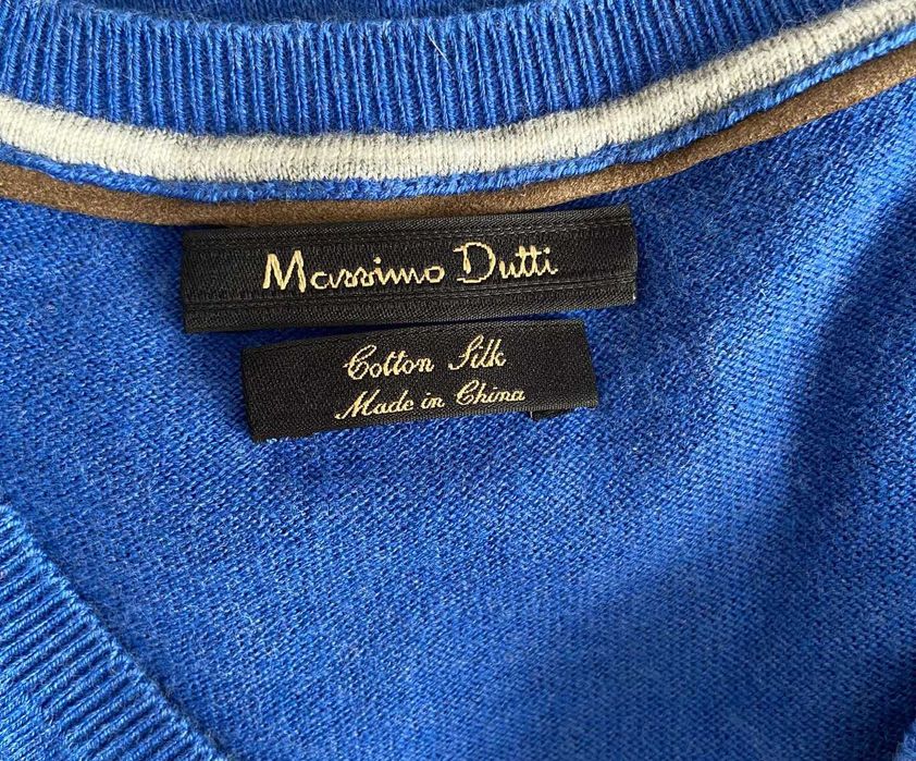 Massimo Dutii jedwabny męski sweterek roz. XL