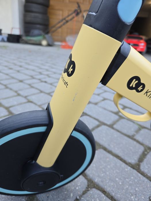 Kinderkraft rowerek rower biegowy trójkołowy 4trike żółty niebieski