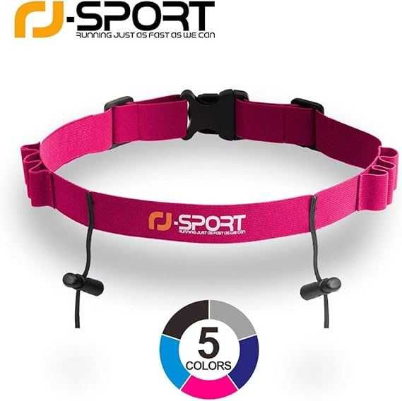 pas do biegania pasek na numer startowy race belt różowy rj sport