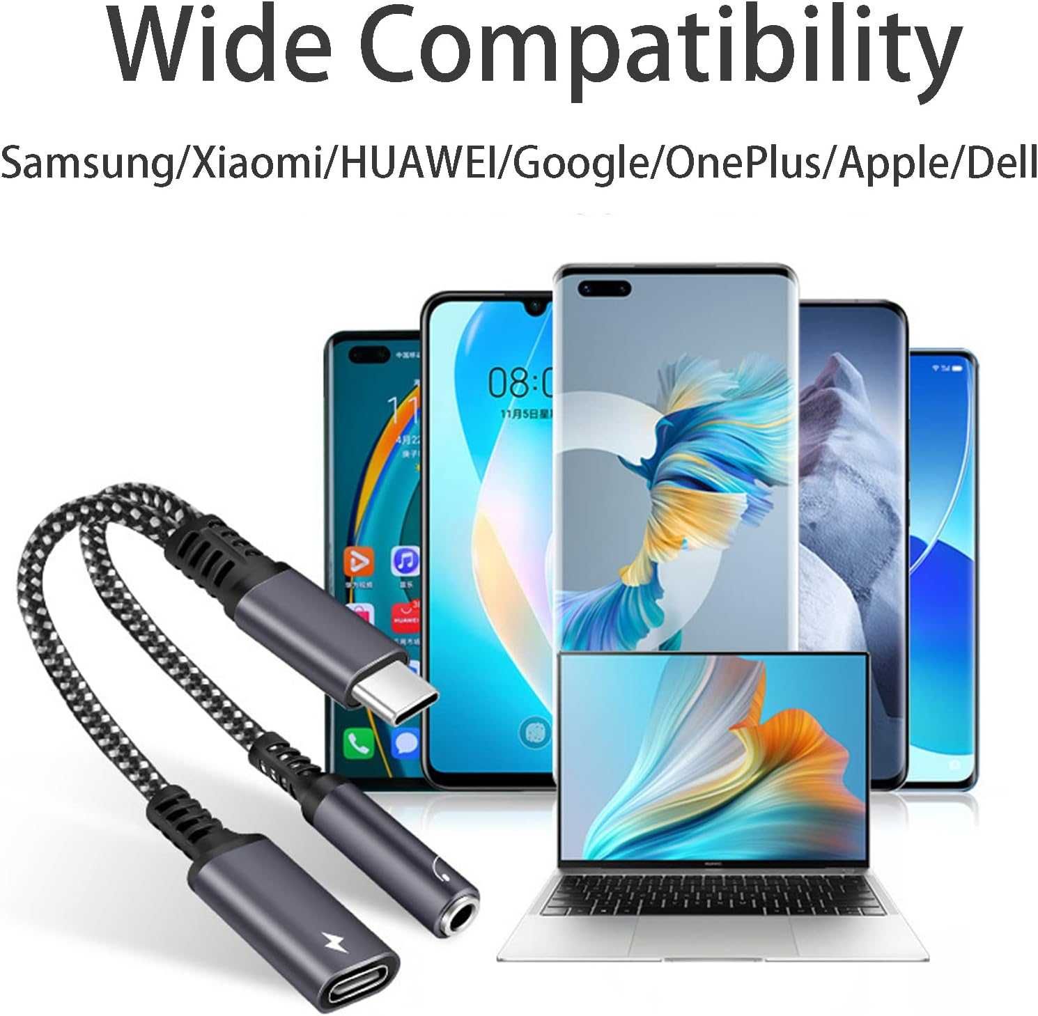 WYPRZEDAŻ!!! Adapter słuchawki i ładowanie USB C