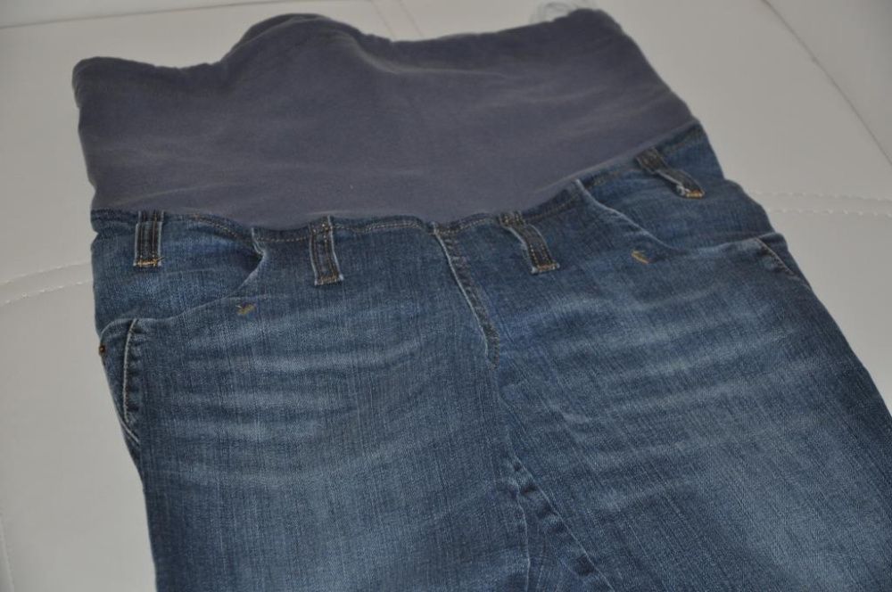 Spodnie ciążowe jeansowe pas ciążowy roz. S granatowe