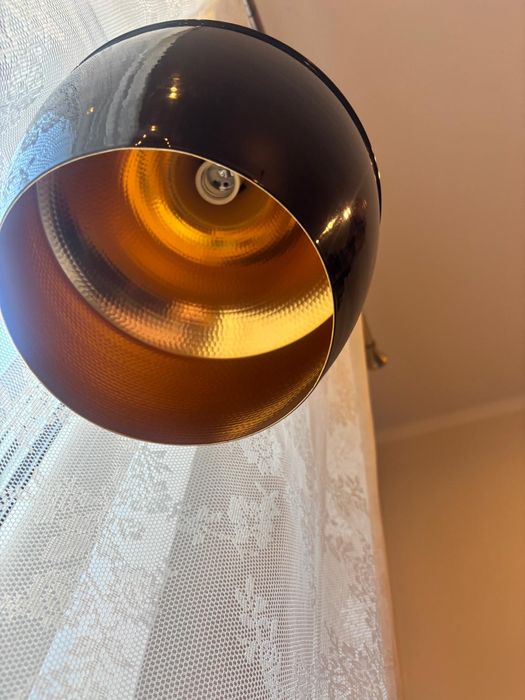 Lampa sufitowa klosz czarno złoty styl loft