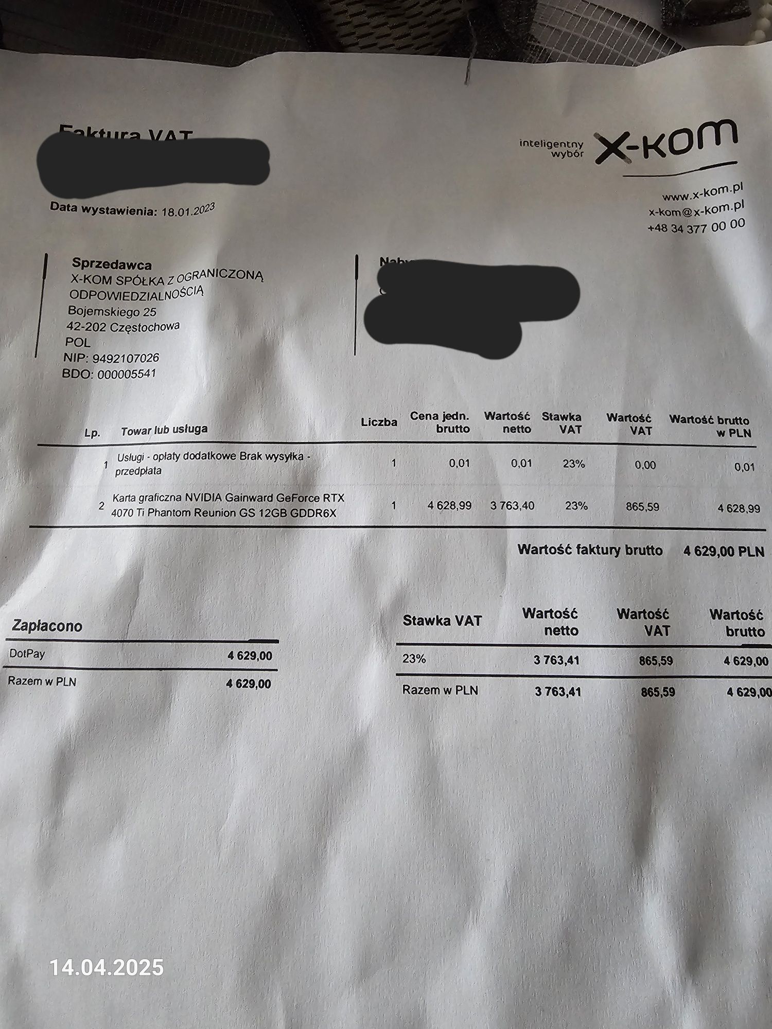 NVIDIA Gainward GeForce RTX 4070 Ti Phantom GS 12GB GDDR6X