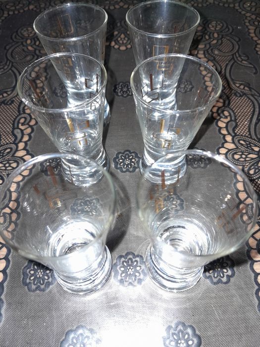 Stare ozdobne kieliszki prl