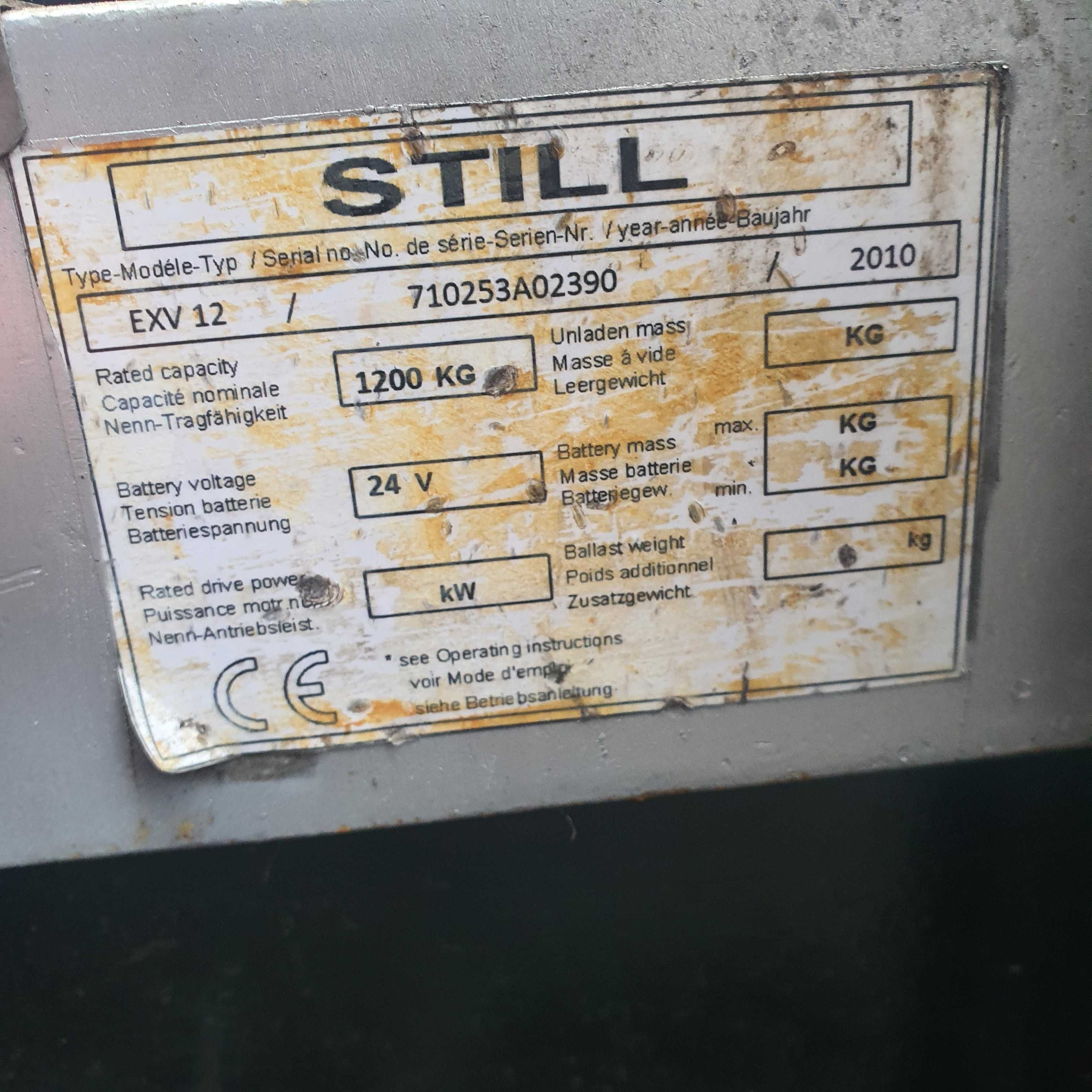 Elektryczny wózek podnośnikowy Still EXV 12 2010 r