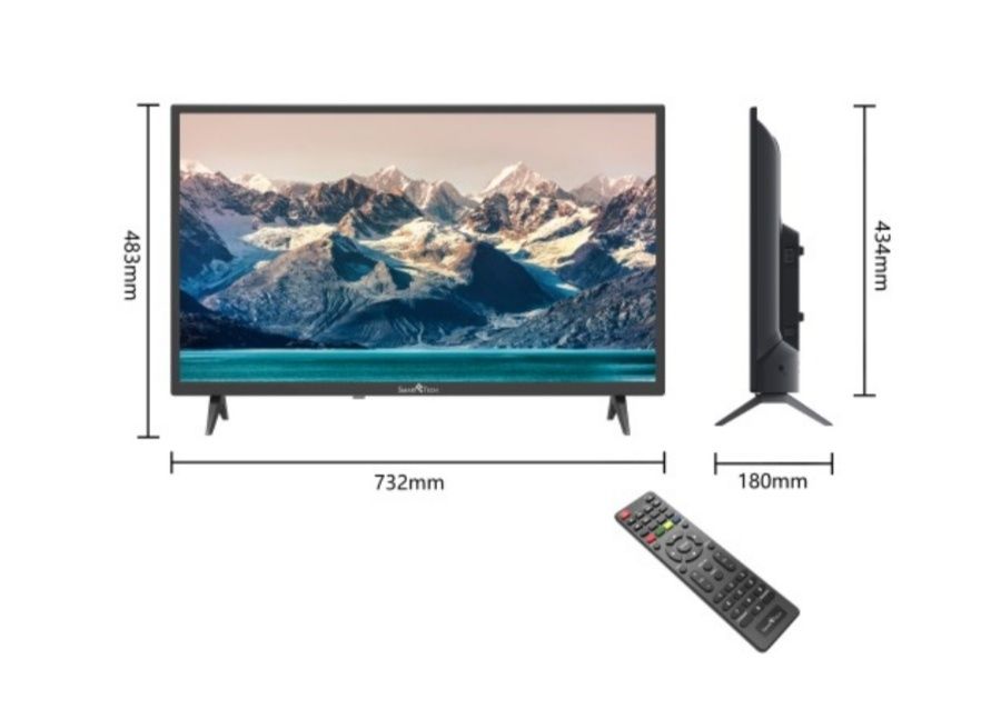 Televisão LED 32" SmartTech HD | Caixa Original + Comando | 100€