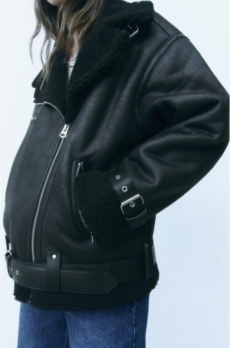 Куртка дублянка zara р l куртка авіатор зара косуха размер л