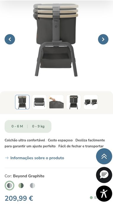 Berço Maxi Cosi para recém nascido- Como Novo