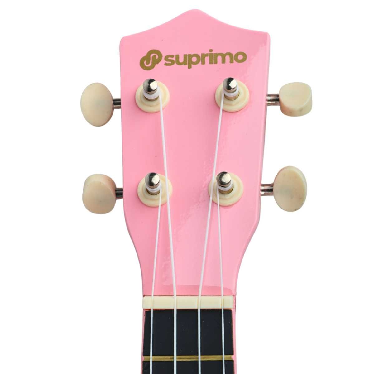 Ukulele sopranowe SUPRIMO UK21 SET PK różowe ZESTAW