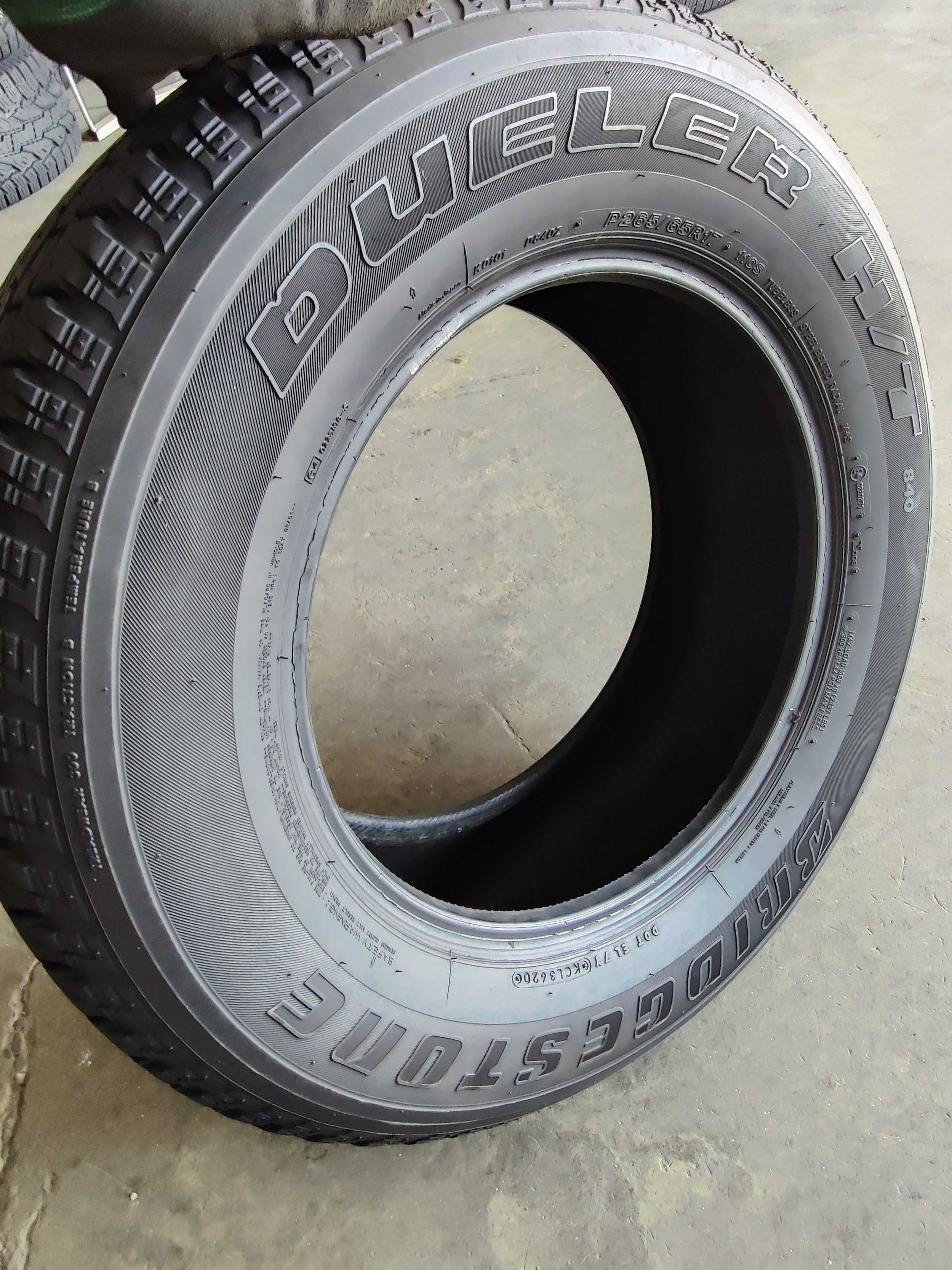 R17 265 65 Bridgestone Dueler H/T840 шина запаски 1шт