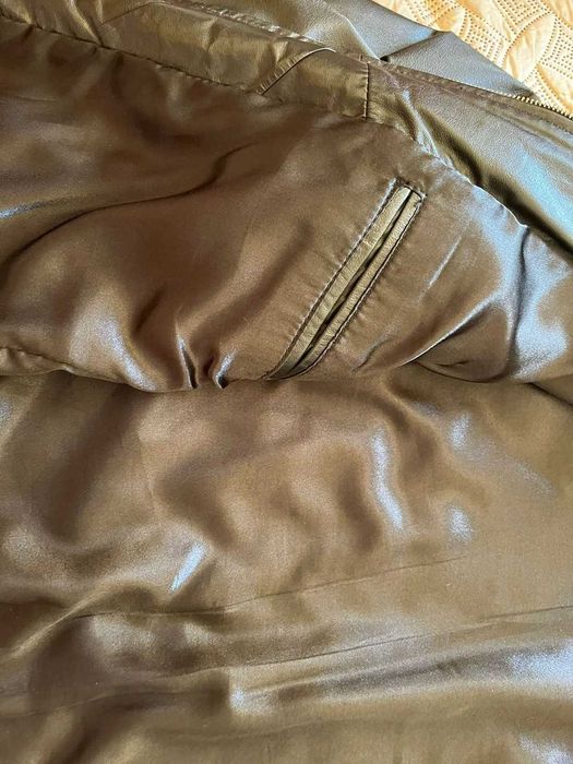 Casaco Preto de Couro Masculino, made in Buenos Aires