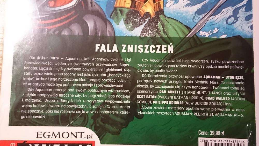 Komiks pt Odrodzenie Aquaman Utonięcie