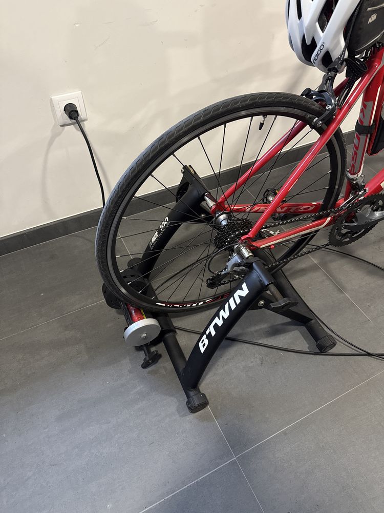 Rolo de treino btwin + pneu van rysel