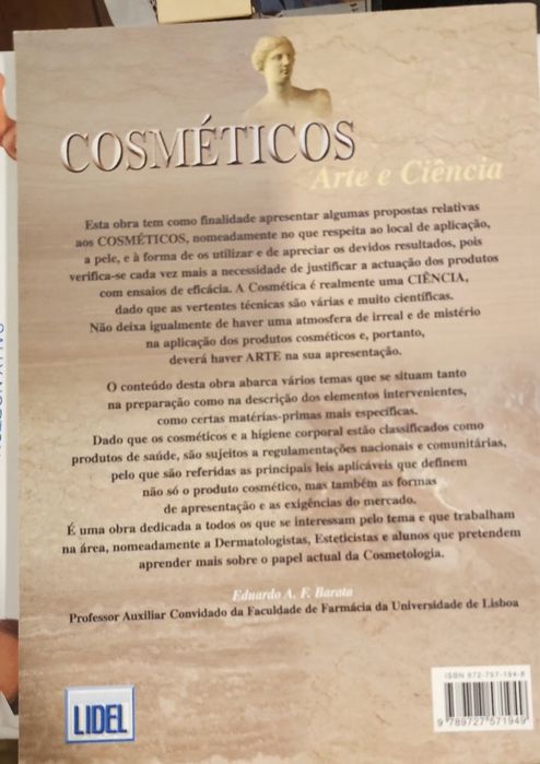 Livro de cosméticos Arte e Ciência