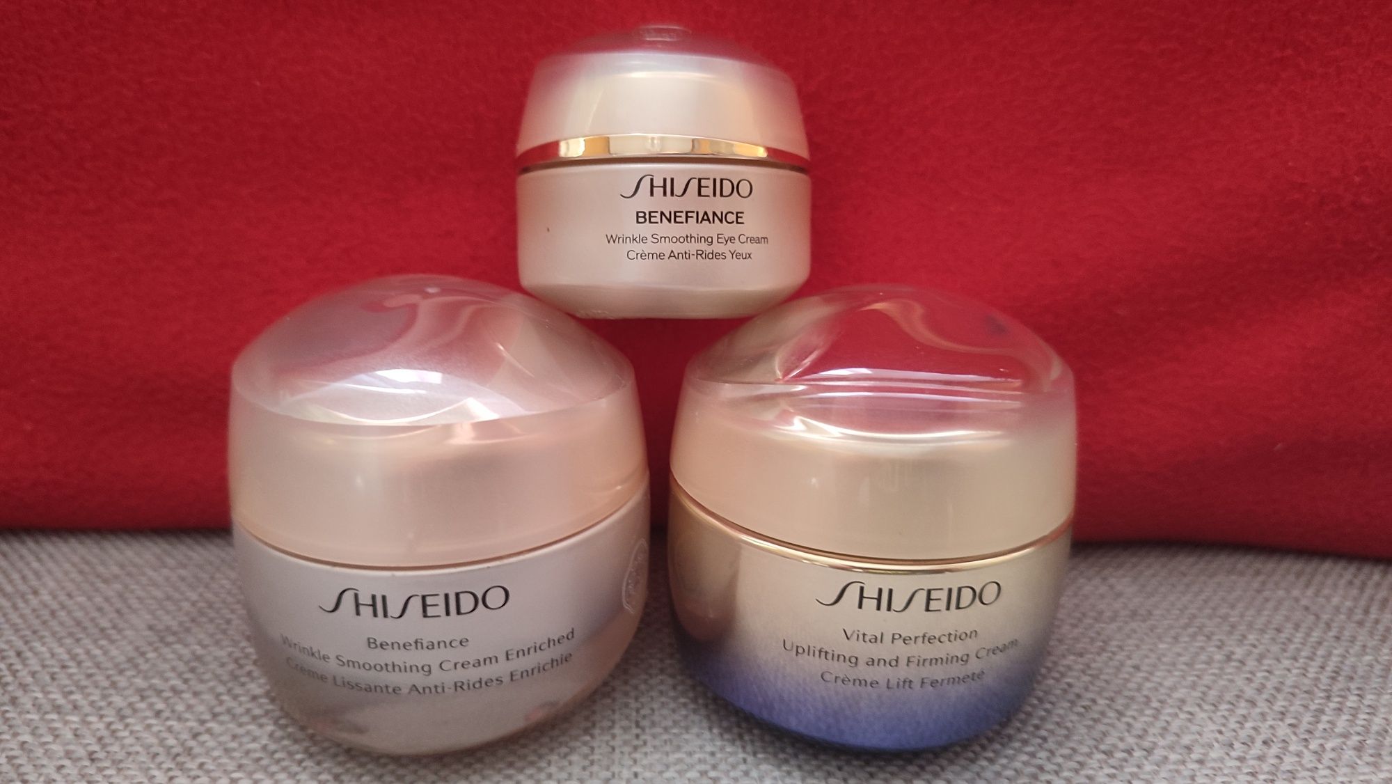 Słoiki Shiseido, Lancome, Estee Lauder