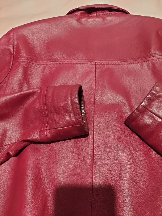 Casaca Bordeaux de pele da Cuir de Paris, tamanho S